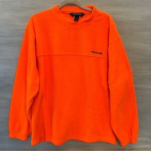 Fieldline Neon Orange Fleece Pullover Visibility Hunting Workwear Large GC